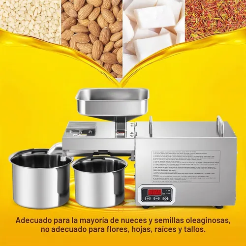 Vista 2 de CGOLDENWALL Máquina de prensa de aceite comercial de 1500 W Expulsor extractor de aceite con controlador de temperatura inteligente/motor