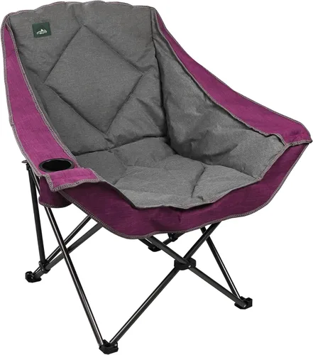 Vista 9 de Northroad Silla de camping plegable de gran tamaño, silla de césped acolchada para exteriores con soporte para tazas, bolsa de transporte para Negro
