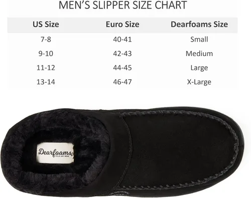 Vista 4 de Dearfoams Zuecos de gamuza auténtica Reed para hombre