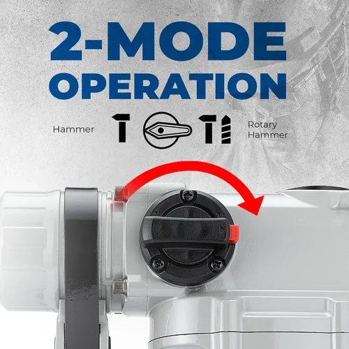 Vista 6 de Dong Cheng Taladro de martillo giratorio SDS-Plus de 1-1/8 pulgadas con embrague de seguridad, martillo de demolición con cable resistente de 9.2