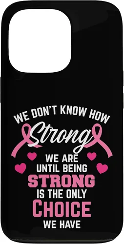 Vista 10 de iPhone 16 Being Strong Cita Rosa Inspirador Cáncer de Mama Regalos Caso