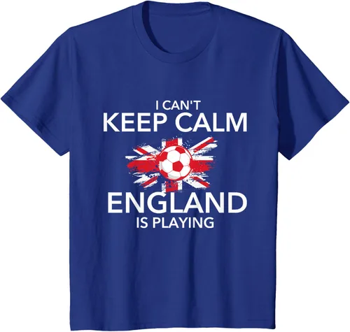 Vista 53 de I Can't Keep Calm England Is Playing - Camiseta para amantes del fútbol, Negro