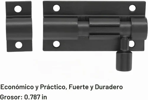 Vista 3 de Bivethoi 2 piezas de cerrojo de barril de 2 pulgadas, herrajes negros para puerta, pequeño pestillo deslizante para puerta de garaje