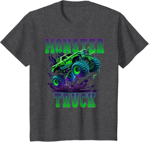 Vista 32 de Camiseta Monster Truck 4x4, Negro