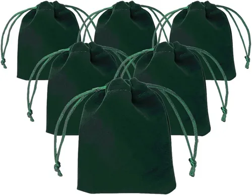 Vista 13 de TopTie 50 bolsas de terciopelo, 2.8 x 3.6 pulgadas, bolsas con cordones para manualidades, bolsas de joyería para bodas, fiestas y festivales