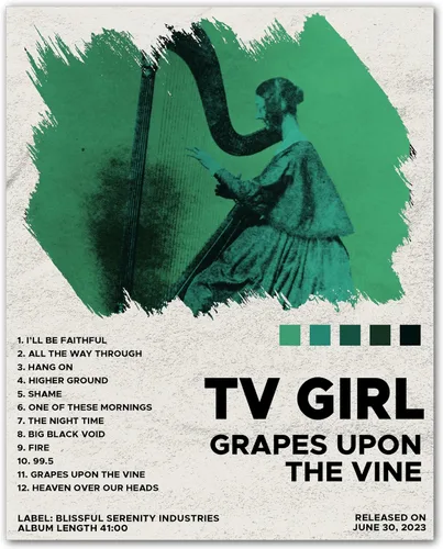 Vista 14 de Muerte de una Chica de Fiesta Moody Indie - Póster de Tv Girl - Póster Muerte de una Chica de Fiesta - Decoración de Tv Girl para Dormitorio
