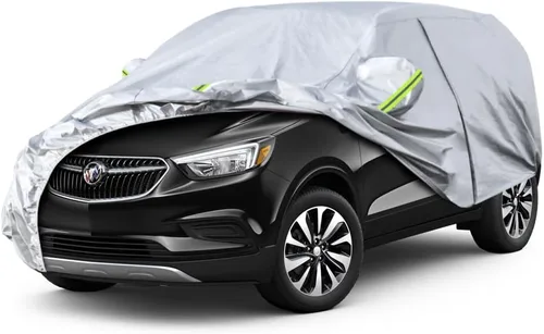 Vista 45 de KouKou Funda impermeable para automóvil SUV adecuada para BMW X1 de 2009 a 2025, 7 capas a prueba de viento para todo tipo de clima, cubierta