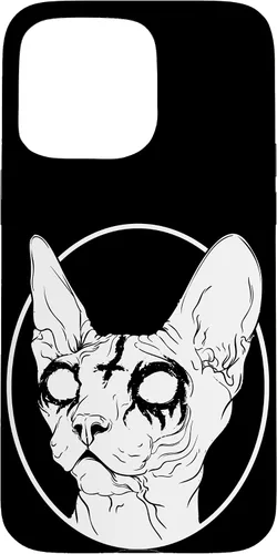 Vista 31 de Black Metal Sphynx Cat Pastel Goth and Death Metal Case for iPhone 17