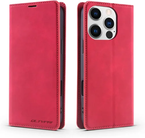 Vista 22 de QLTYPRI Funda tipo cartera para iPhone Air, 3 tarjeteros, color negro Funda de piel sintética de alta calidad, cierre magnético, soporte