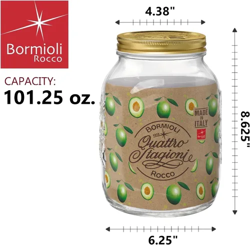 Vista 2 de Bormioli Rocco Quattro Stagioni Maxi Collection - Tarro - 3 litros (101 onzas)