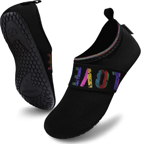 Vista 2 de VIFUUR - Zapatos deportivos para agua calcetines acuáticos de secado rápido de yoga con sensación de andar descalzo y sin cordones para hombre