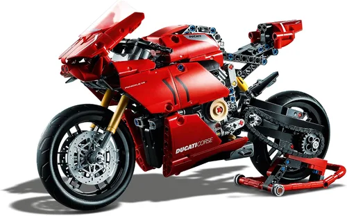 Vista 2 de LEGO 42107 Technic Ducati Panigale V4 R - Kit de construcción de modelos coleccionables con caja de cambios y suspensión de trabajo, idea de regalo