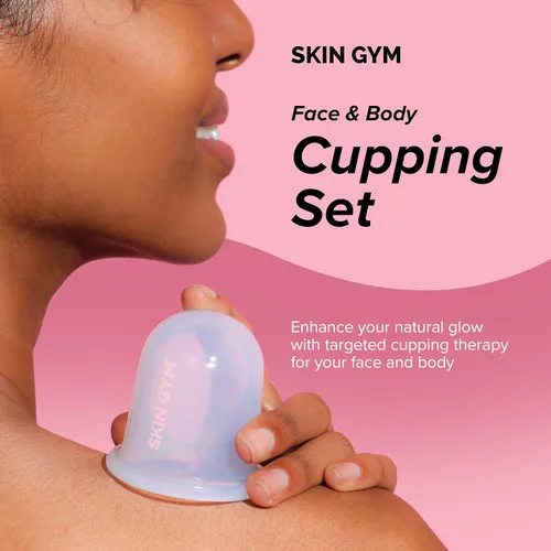 Vista 2 de SKIN GYM Juego de ventosas faciales y corporales, terapia de masaje al vacío con ventosa, reduce la celulitis y las arrugas