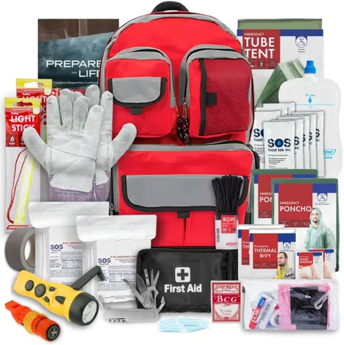 Vista 15 de Urban Survival Bug-Out Bag y suministros de supervivencia en desastres para hasta 6 personas 1-2 Persona Negro