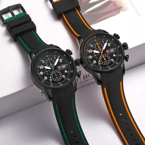 Vista 6 de MF MINI FOCUS Relojes de pulsera para hombre de lujo con correa de silicona impermeable y correa de cuarzo para hombre