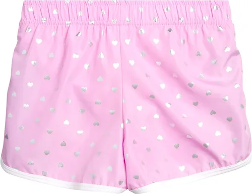 Vista 6 de Body Glove Pantalones cortos deportivos para niña, paquete de 2 pantalones cortos deportivos con delfines (talla 7-12)