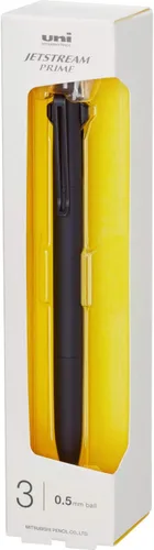 Vista 2 de Uni Jet Stream Prime - Bolígrafo de alta calidad, 3 colores (negro, rojo, azul), cuerpo negro (SXE3330005.24)