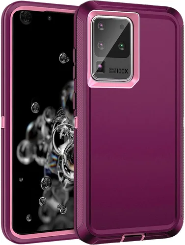 Vista 8 de Funda para Galaxy S20 Ultra 5G, resistente a prueba de golpes, 3 capas, protección de cuerpo completo, funda resistente para Galaxy S20 Ultra de 6.9
