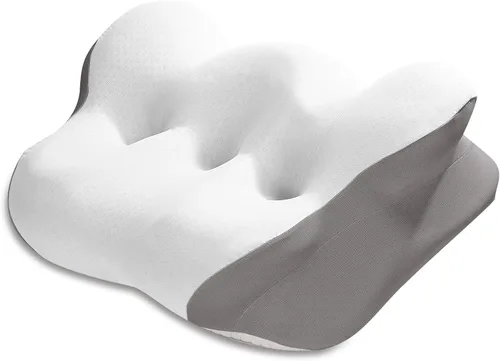Vista 10 de Almohada cervical para el cuello, almohada de espuma viscoelástica para aliviar el dolor de cuello, almohada ergonómica de enfriamiento de contorno