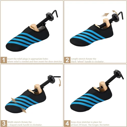 Vista 6 de Camilla profesional unisex para zapatos, moldeador de zapatos de madera de 4 vías, árbol de zapatos de madera para mujeres y hombres