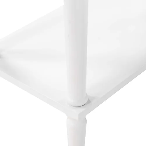 Vista 5 de Convenience Concepts French Country - Mesa auxiliar para silla sin herramientas, con estante, color madera flotante/color blanco