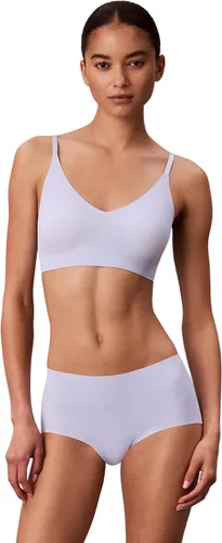 Vista 2 de Calvin Klein Women's Invisibles Comfort Lightly Lined Seamless Wireless Triangle Bralette Bra Crema Amatista