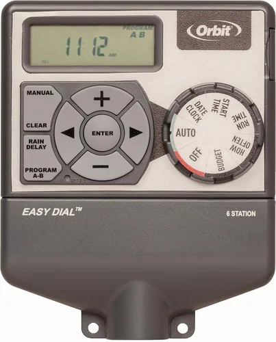 Vista 6 de Orbit 28964 Easy Dial Controlador de rociadores interiores de 4 estaciones Gris