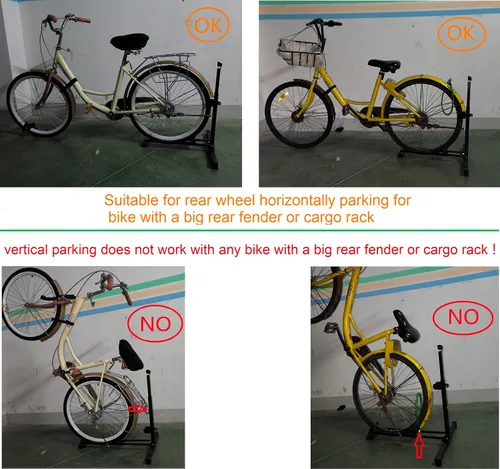Vista 9 de Soporte de Bicicleta, Estante Vertical para Bicicletas en el Garaje, Estante que Ahorra Espacio con Ajuste para Garaje y Apartamento, Almacenamiento