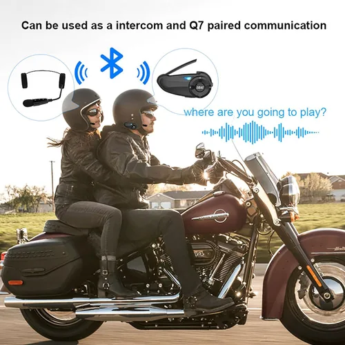 Vista 6 de EJEAS Casco de motocicleta E1+ Bluetooth 5.1, manos libres, sistema de comunicación Bluetooth con función de reducción de ruido CVC/efecto de sonido