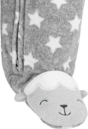 Vista 4 de Simple Joys by Carter's Paquete de 2 unidades unisex de forro polar neutro con pies para dormir y jugar