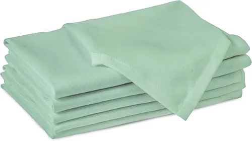 Vista 21 de Encasa XO Juego de 12 servilletas de tela de cóctel Servilletas de mesa de algodón puro Tamaño (9 x 9 pulgadas) B gris sólido Lavable a