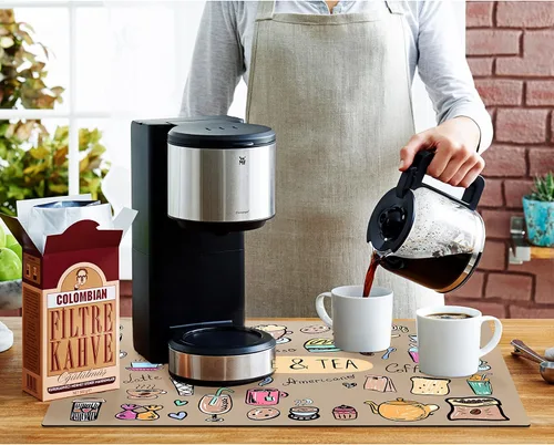 Vista 8 de Alfombrilla Divertida para Cafetera - Bandeja Espresso para Barra de Café Bajo Alfombrilla para Cafetera, Alfombrilla para Cafetera para Encimera