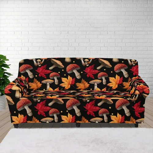 Vista 101 de Horeset Funda elástica para silla con diseño de flores hippie otoñales, funda para sofá, lavable, protección de muebles con espuma antideslizante