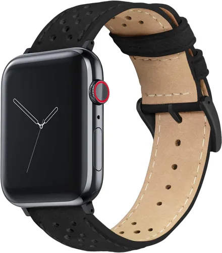 Vista 2 de BARTON WATCH BANDS - Correas de reloj de cuero Horween compatibles con los modelos de Apple Watch - 1, 2, 3, 4, 5, 6, 7, 8, 9, 10, SE, Ultra y Ultra
