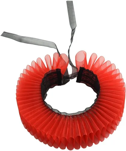 Vista 28 de GRACEART Elizabethan Dickens Ruff Cuello Payaso Collar Elizabeth Muñeca Ruffs Ruffle Cuff Bandas