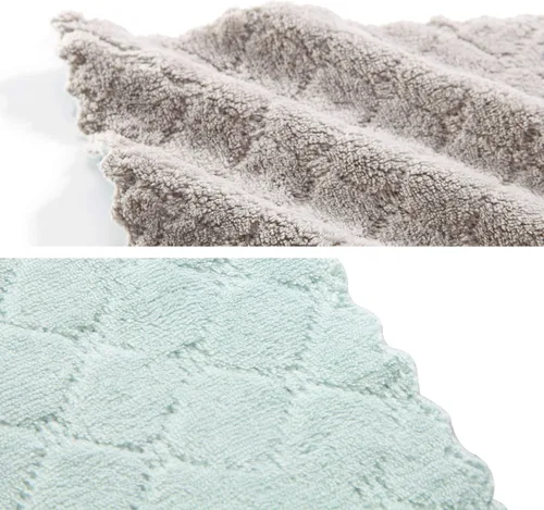 Vista 4 de Hypermotion Paño de limpieza de microfibra, toallas de cocina, toalla de microfibra de doble cara sin pelusa, altamente absorbente, multiusos