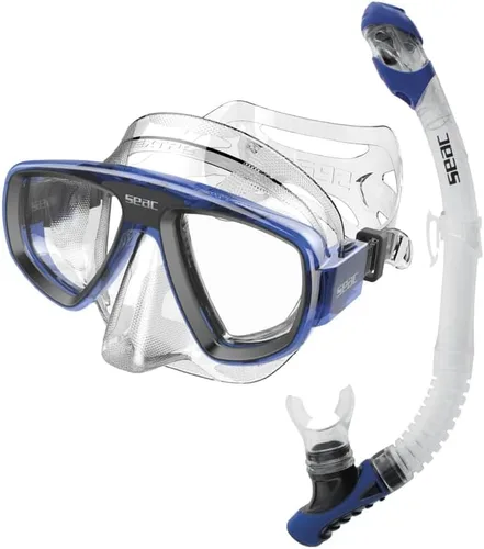 Vista 2 de SEAC Set Bis Extreme Dry, Scuba Diving Mask and Snorkel with Dry Top System and Purge Valve
