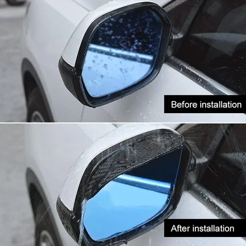 Vista 6 de Cubierta de lluvia para espejo retrovisor de coche para Nissan Navara NP300 ST 2017-2023 Espejo retrovisor de coche Cubierta protectora de cejas