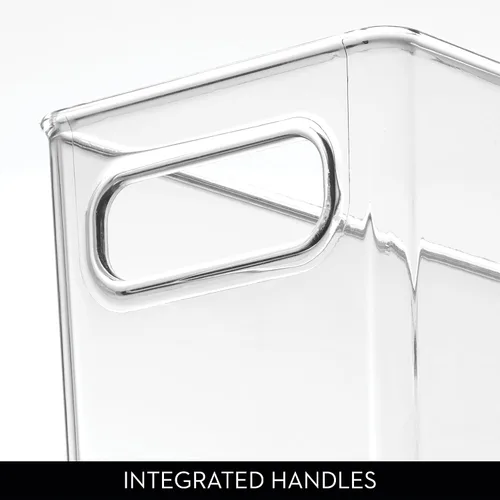 Vista 5 de iDesign - Contenedor de almacenamiento de plástico transparente y delgado para baño, organizador alto y estrecho para lociones, cremas y artículos