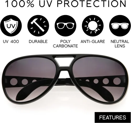 Vista 2 de Gafas de sol grandes King of Rock & Roll Aviator