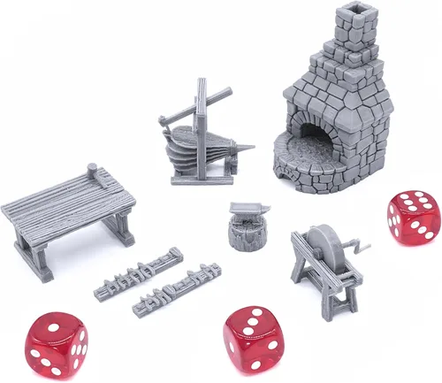Vista 2 de Smithy Tools - DND Terrain compatible con Dungeons and Dragons, juego de guerra en miniatura de 1.102 in, juegos de rol de mesa, escenario de juego