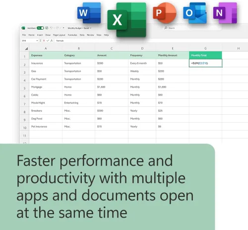 Vista 3 de Microsoft Office Home & Business 2024 Classic Desktop Apps: Word, Excel, PowerPoint, Outlook and OneNote One-Time Purchase for 1 PC/MAC