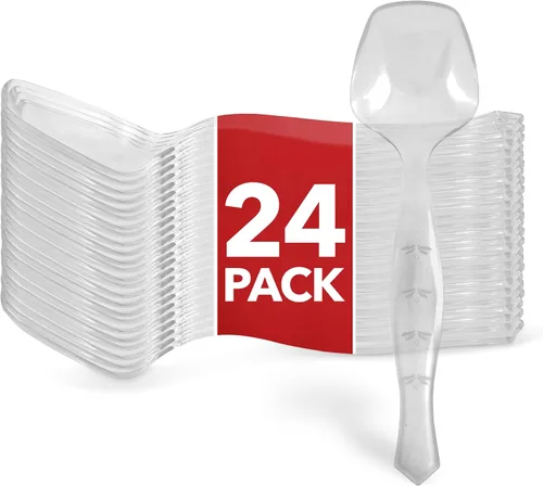 Vista 9 de 12 utensilios de plástico transparente para catering, bodas, vacaciones