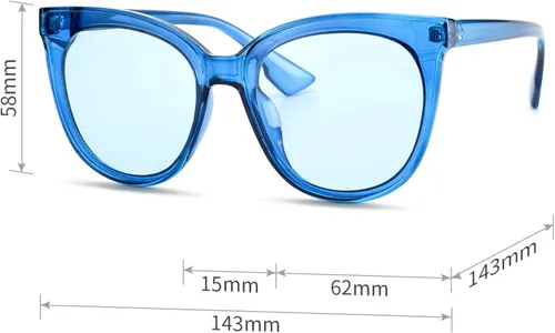 Vista 5 de mosanana Gafas de sol de ojo de gato de moda para las mujeres de gran tamaño estilo MS51802
