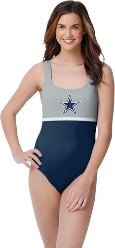 Vista 36 de FOCO Traje de baño de una pieza con logotipo del equipo de la NFL para mujer