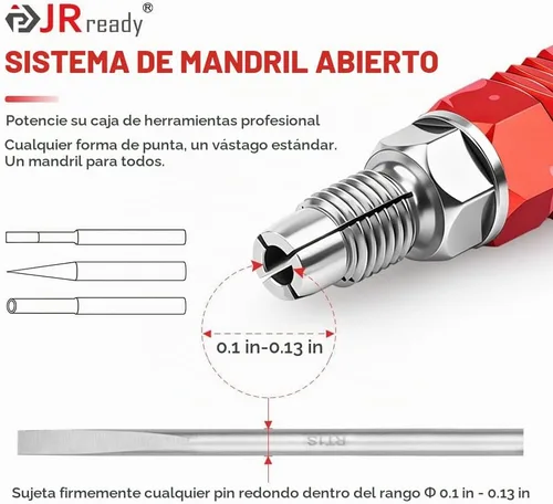 Vista 2 de JRready ST5258 Kit de herramientas extractoras de pines eléctricos con 6 puntas de repuesto para conectores AMP/Metri Pack/TE/JST/Deutsch