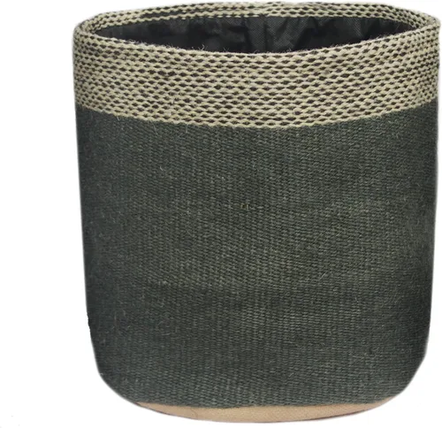 Vista 20 de Cesta de Maceta de Yute Resistente, Cesta Tejida Moderna, Maceta para Flores, Maceteros de Interior para Suelo, Cesta Organizadora de Almacenamiento