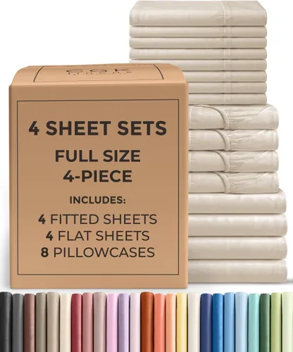 Vista 308 de Pack of 2, Twin Size 3 Piece Sheet Set - Breathable & Cooling - White