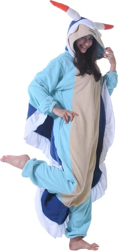 Vista 3 de DELEY Adults Unisex Onesie Halloween Costumes Animal Cosplay Pajamas Warm Sleepwear Homewear