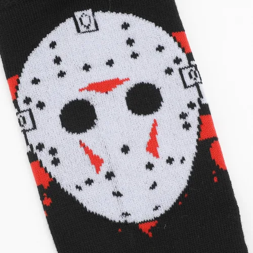 Vista 3 de Bioworld Friday the 13th Jason Vorhees - Calcetines hasta la rodilla para mujer, Multi colorido